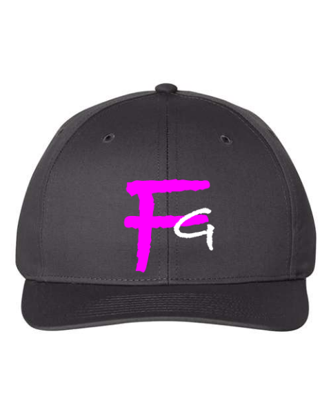 Picture of Rounded Grey Snapback Pink FG